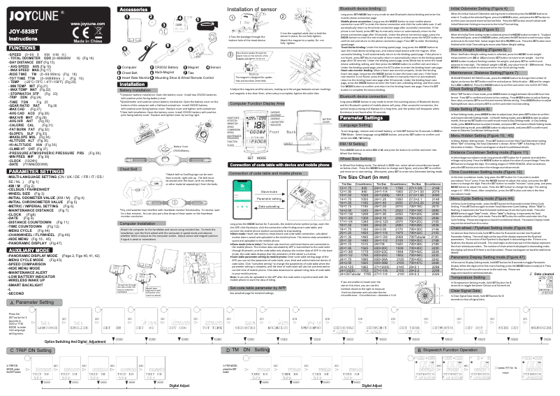 Page 1 de la notice Manuel utilisateur Sunding JOY-583BT