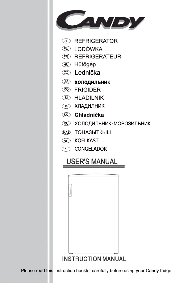 Page 1 of the manual User Manual Candy CHTOP 482WN