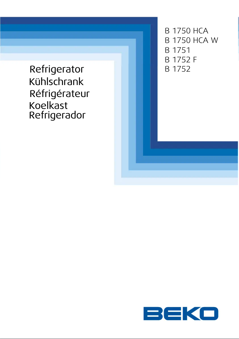 Page 1 de la notice Mode d'emploi Beko B 1751