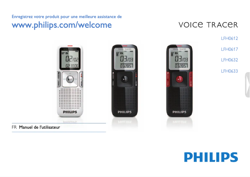Página 1 del manual Manual de usuario Philips Voice Tracer LFH0633