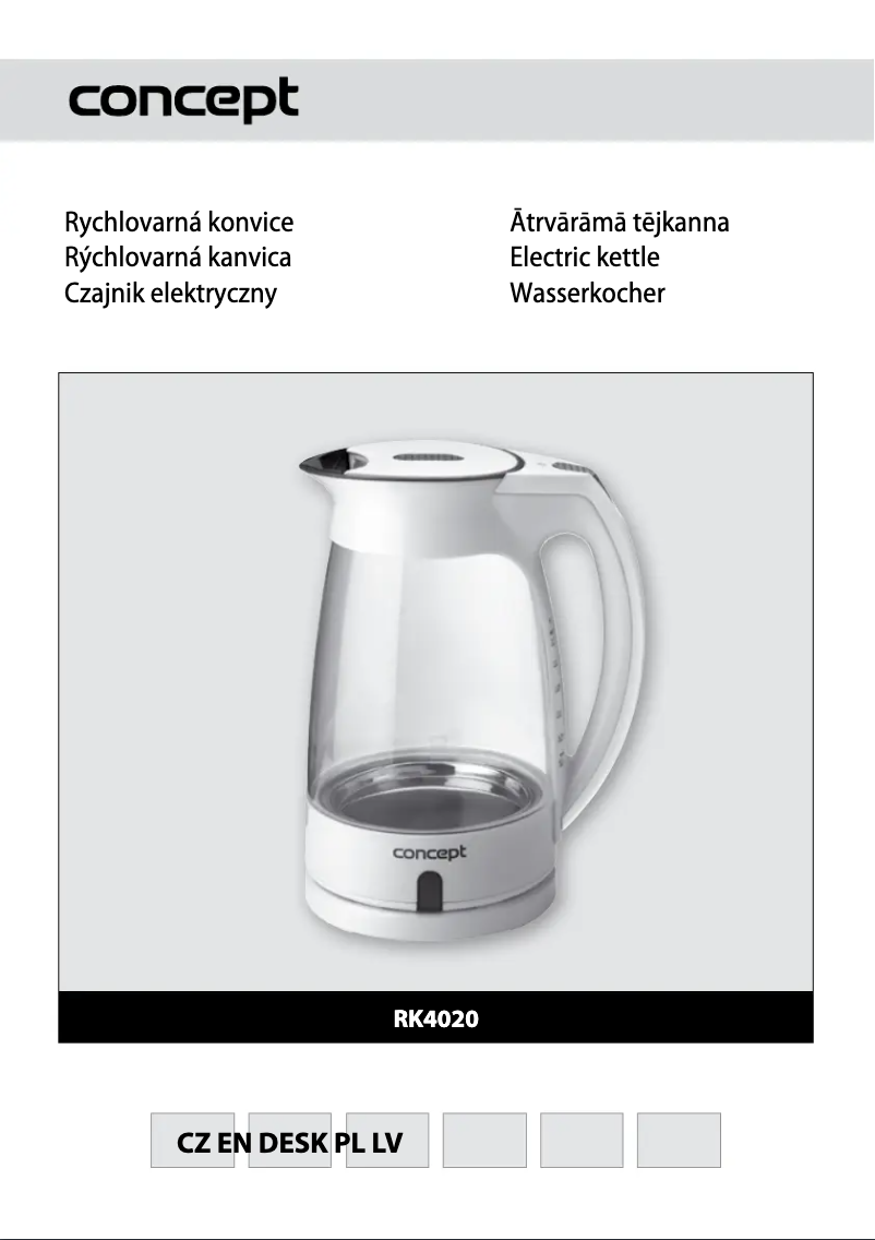 Page 1 de la notice Manuel utilisateur Concept RK-4020