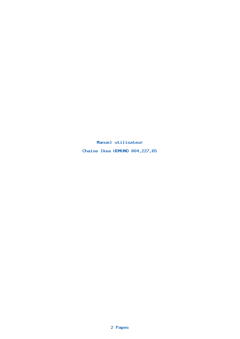 Page 1 de la notice Manuel utilisateur Ikea UDMUND 804.227.65