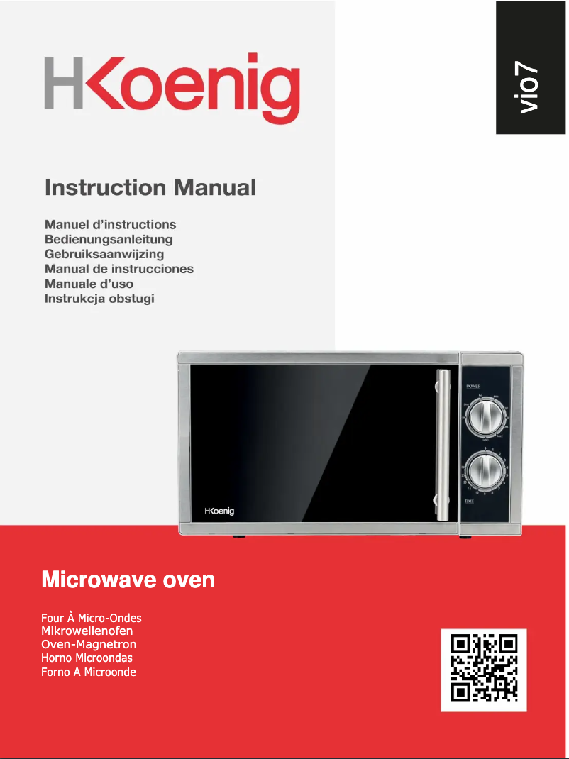 Page 1 de la notice Manuel utilisateur H.Koenig VIO7