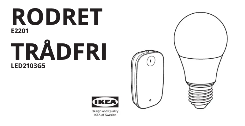 Page 1 de la notice Manuel utilisateur Ikea TRÅDFRI 705.415.56