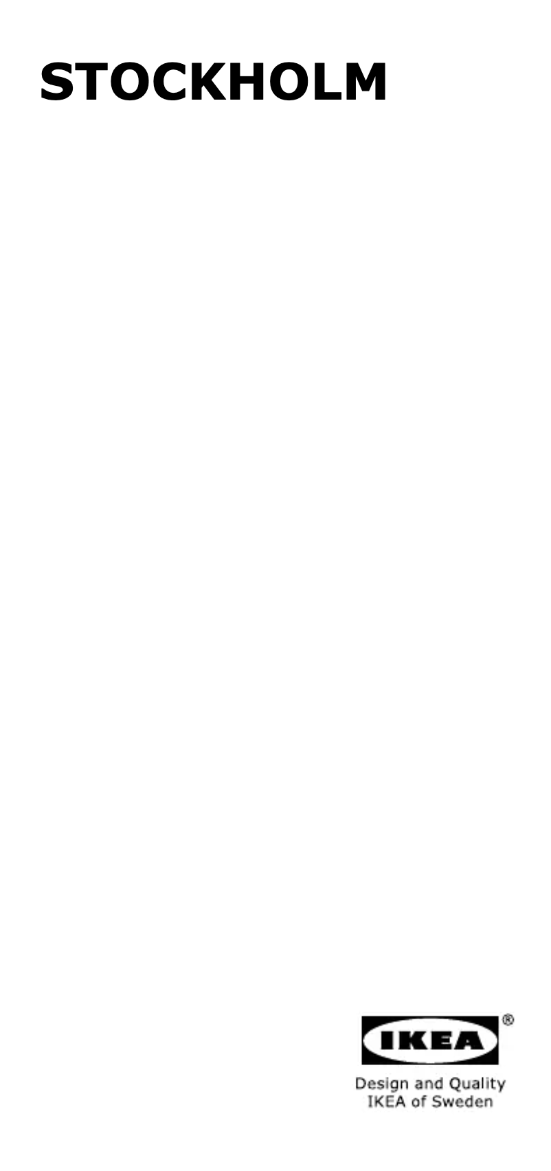 Image de la première page du manuel de l'appareil STOCKHOLM 402.450.48