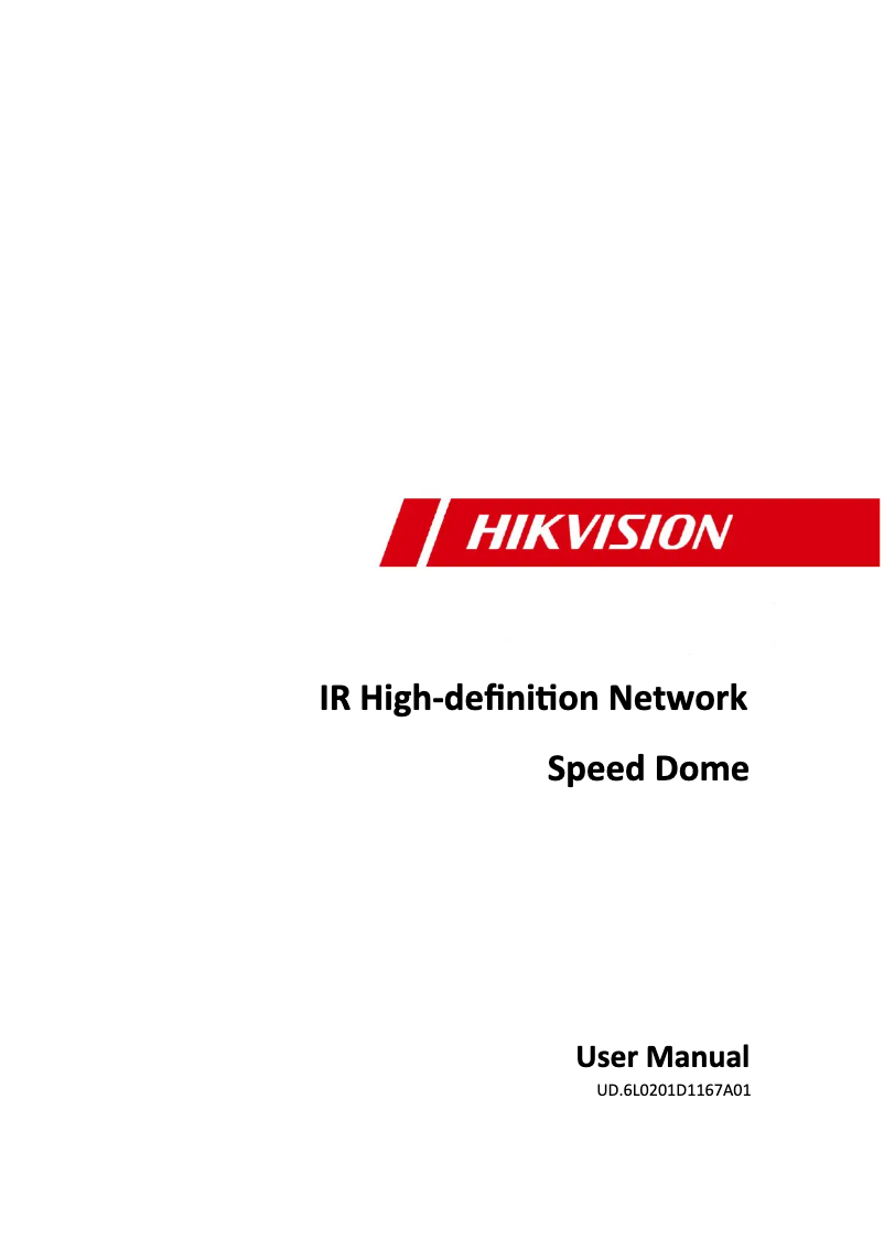 Page 1 de la notice Manuel utilisateur Hikvision DS-2DF7286-A