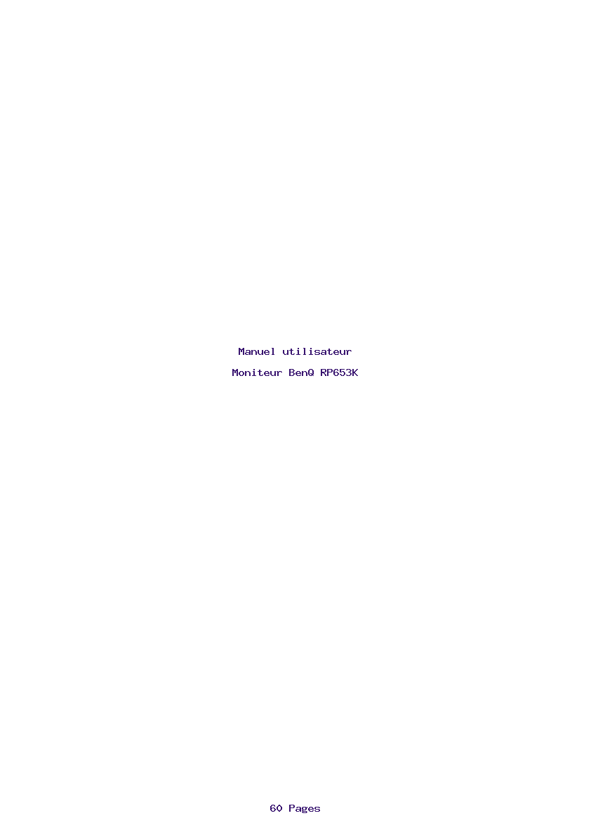 Image de la première page du manuel de l'appareil RP653K