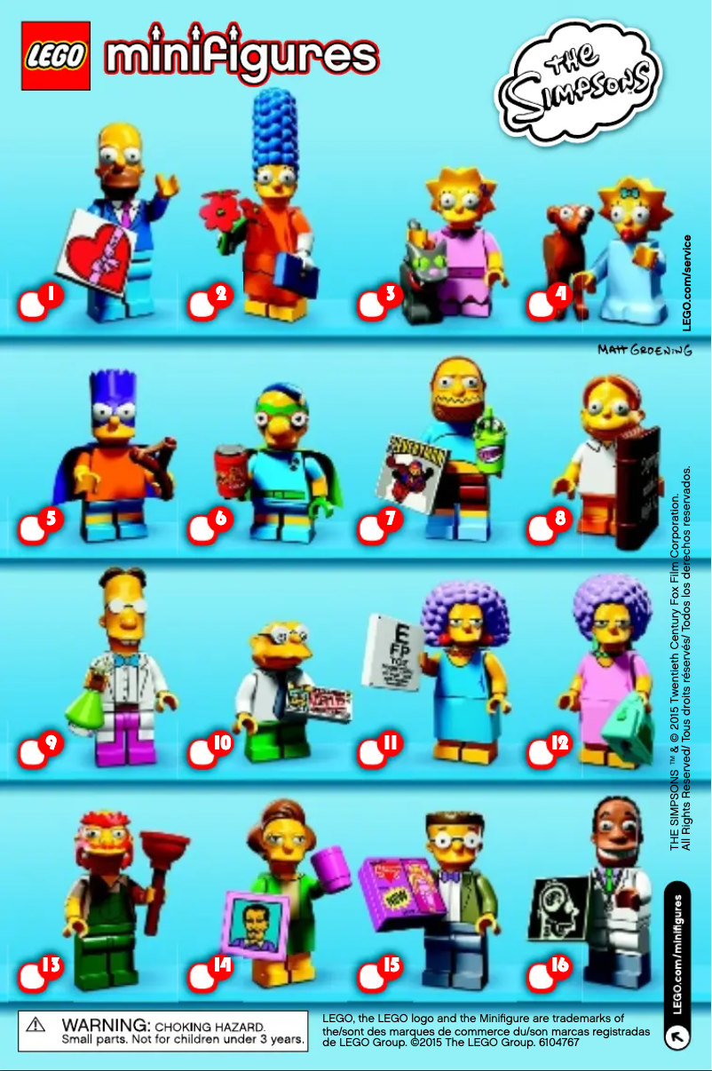 Page 1 de la notice Manuel utilisateur Lego Minifigures 71009