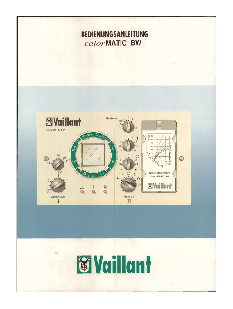 Page 1 de la notice Manuel utilisateur Vaillant CalorMATIC BW