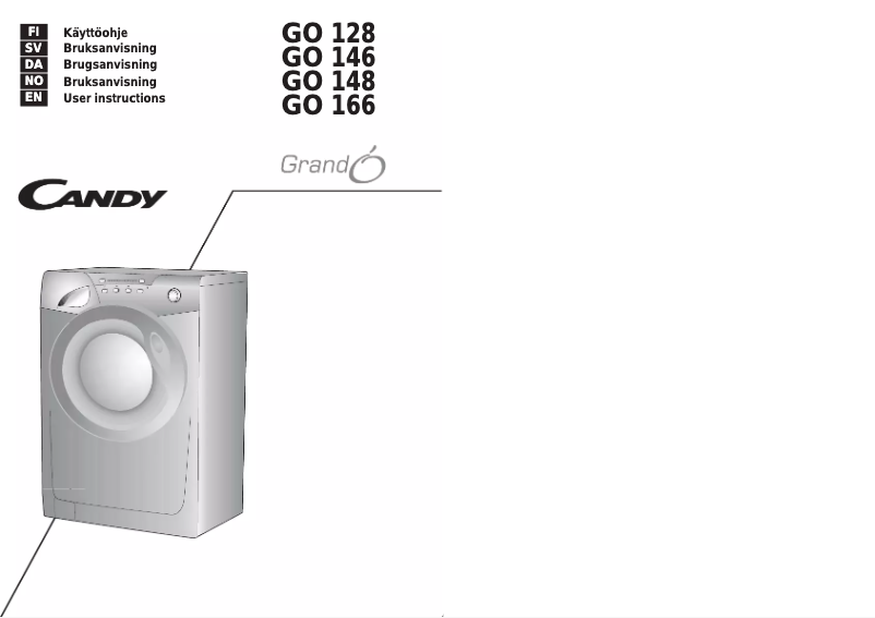 Page 1 of the manual User Manual Candy GO 166-86S