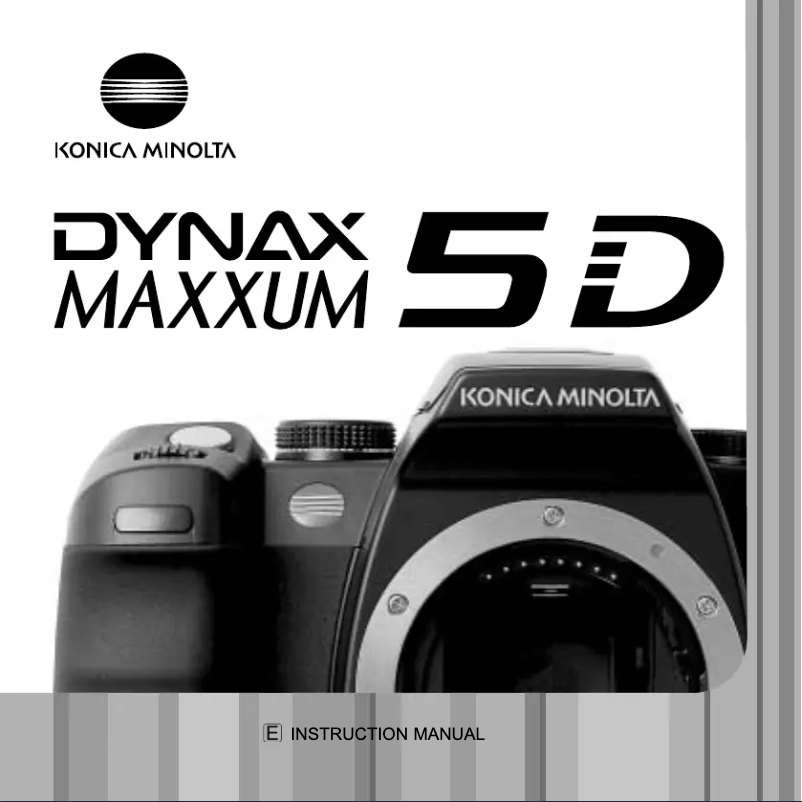 Página 1 del manual Manual de usuario Konica Minolta Minolta DYNAX MAXXUM 5D