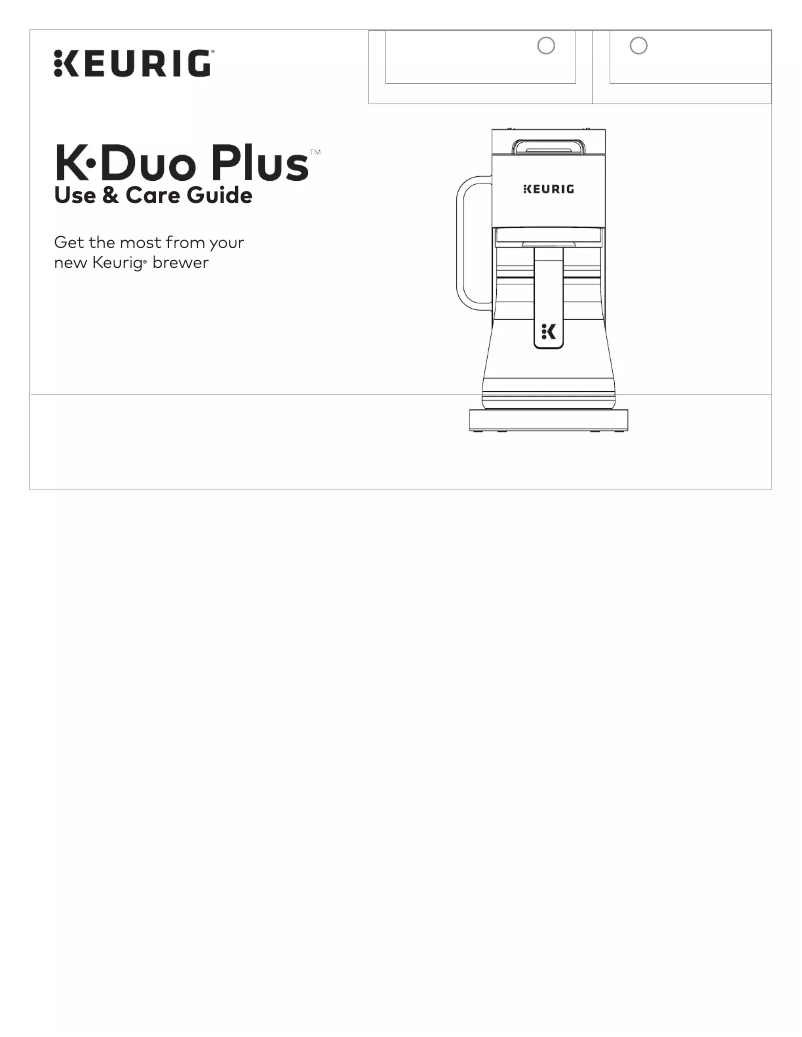 Page 1 de la notice Manuel utilisateur Keurig K-Duo Plus