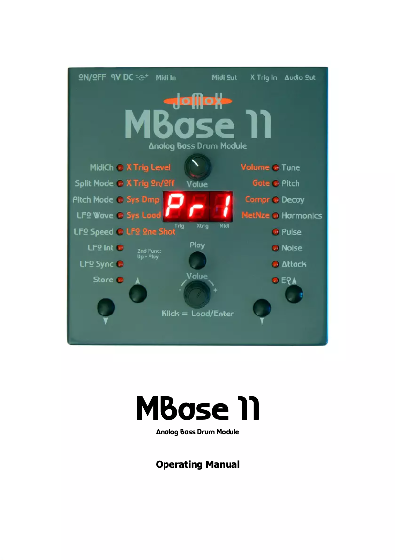 Page 1 of the manual User Manual Jomox MBase 11