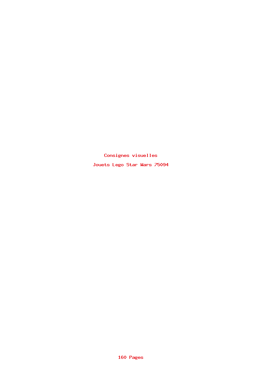 Page 1 de la notice Consignes visuelles Lego Star Wars 75094