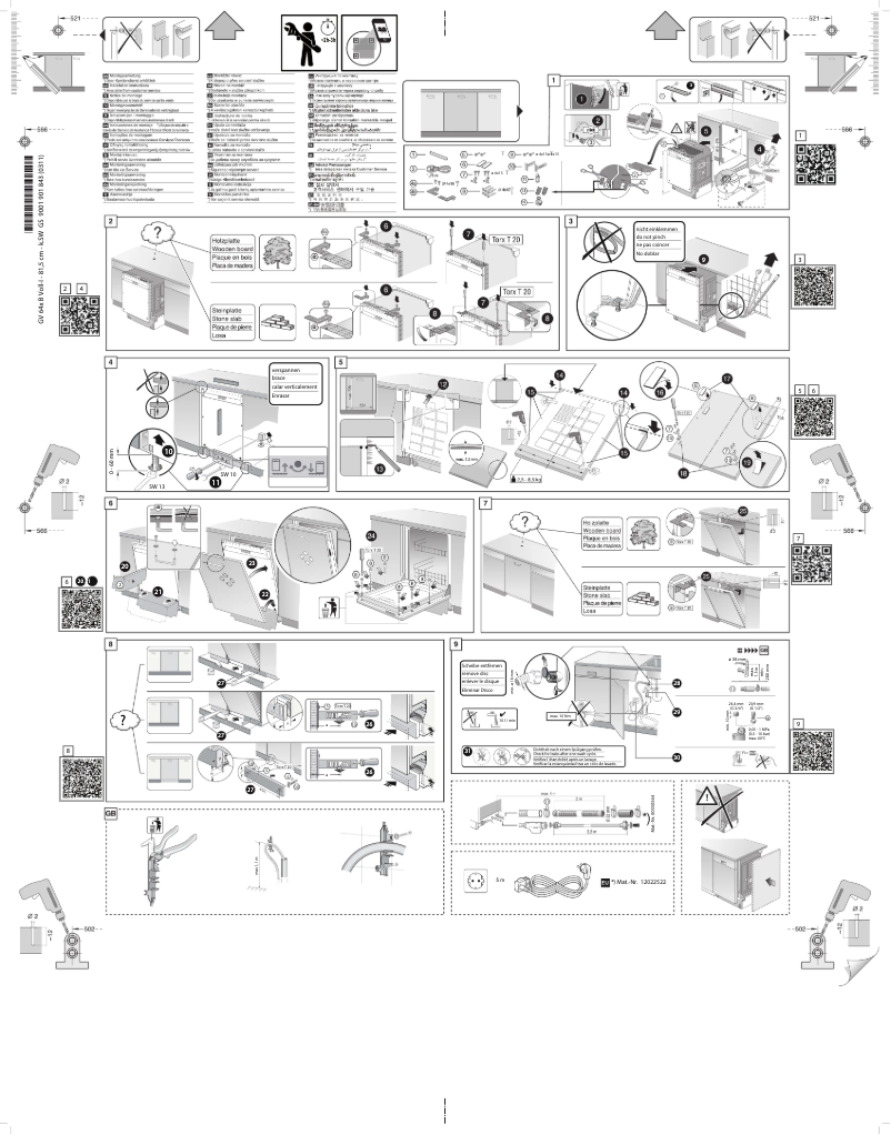 Page 1 de la notice Guide d'installation Bosch SMV4HMX02S