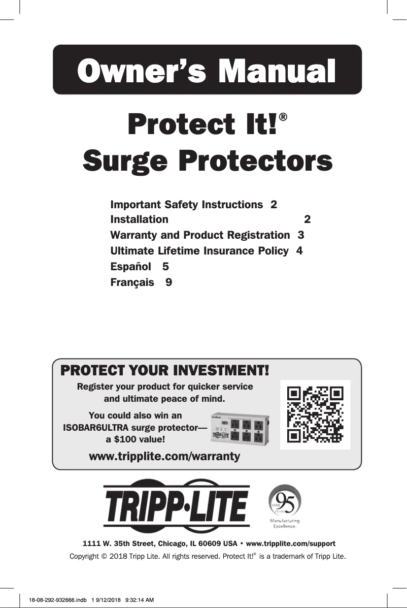 Página 1 del manual Manual de usuario Tripp Lite Protect It! TLP712