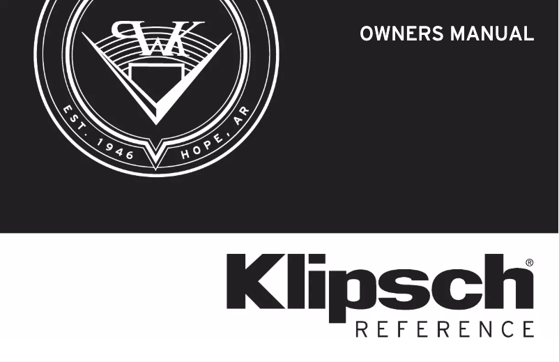 Page 1 de la notice Manuel utilisateur Klipsch Reference R-51M