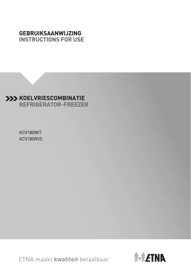 Page 1 de la notice Manuel utilisateur Etna KCV180WIT