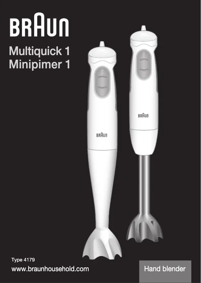 Page 1 de la notice Manuel utilisateur Braun Multiquick 1 MQ 100 Soup