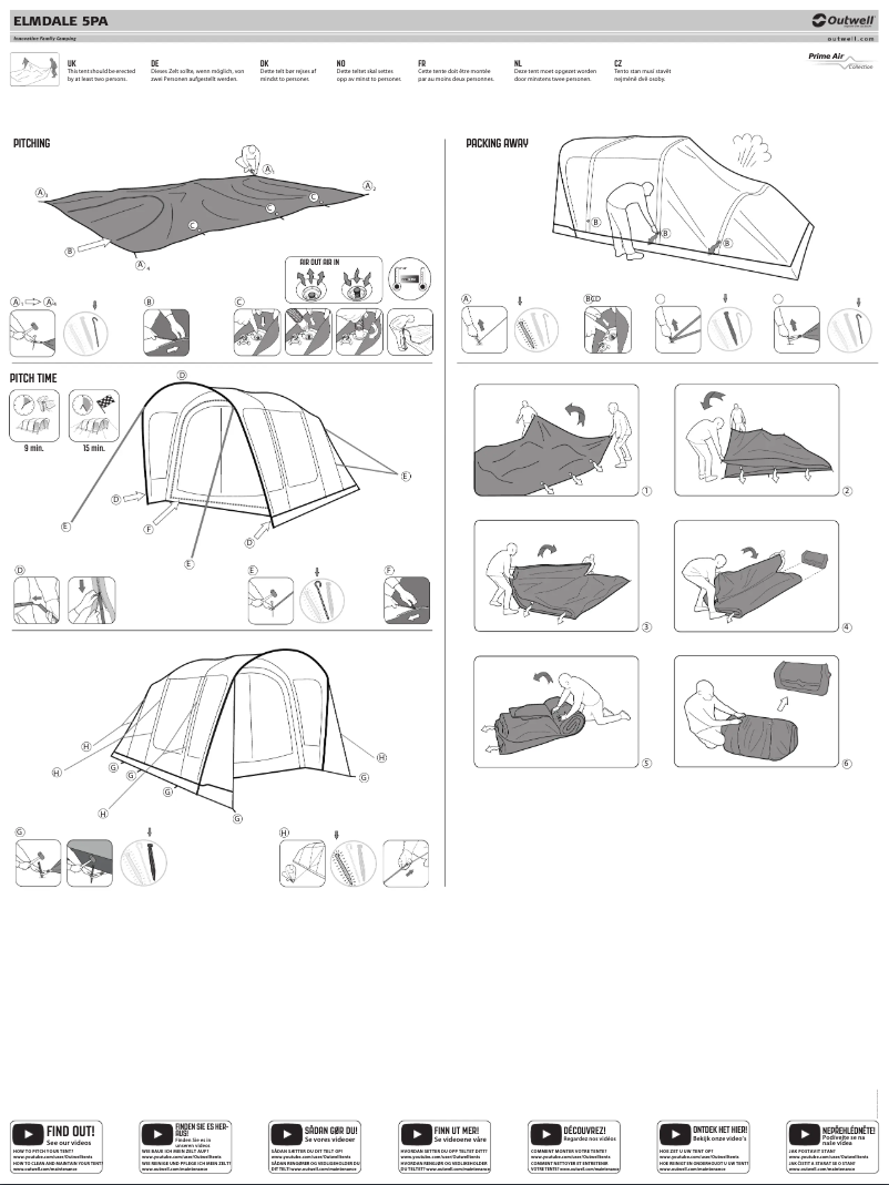 Page 1 de la notice Manuel utilisateur Outwell Elmdale 5PA