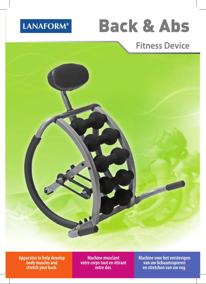 Page 1 de la notice Manuel utilisateur Lanaform Back & Abs