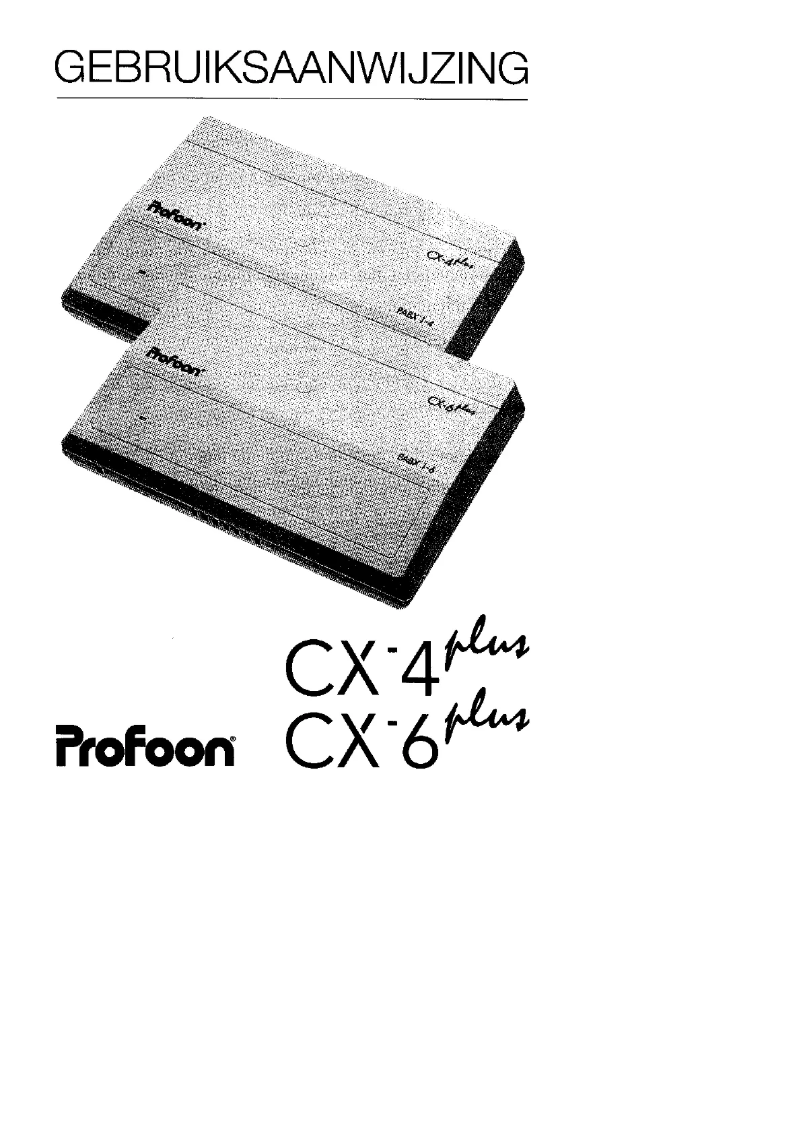 Page 1 de la notice Manuel utilisateur Profoon CX-4plus