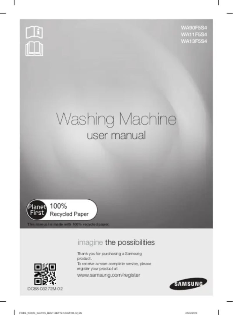 Página 1 del manual Manual de usuario Samsung WA13F5S4