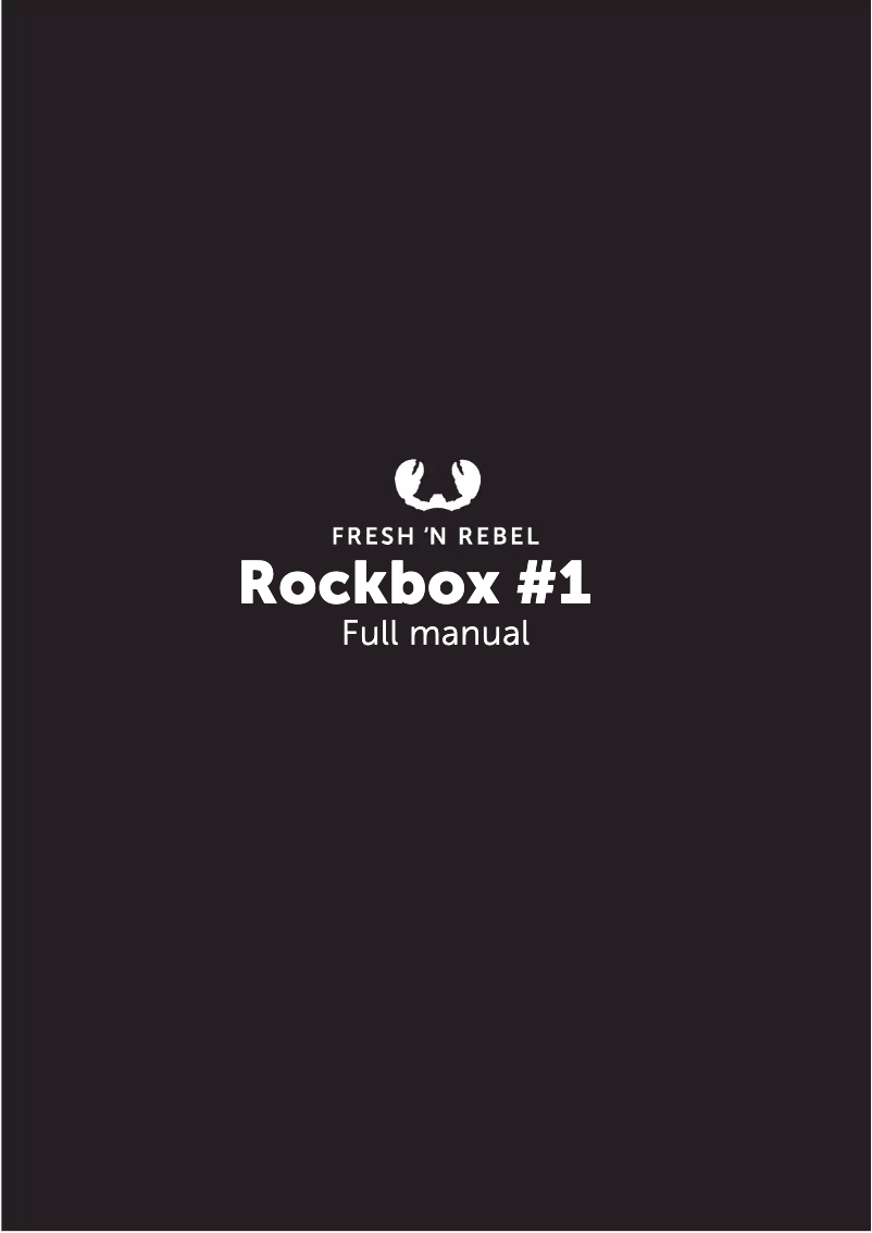 Page 1 de la notice Manuel utilisateur Fresh 'n Rebel Rockbox #1