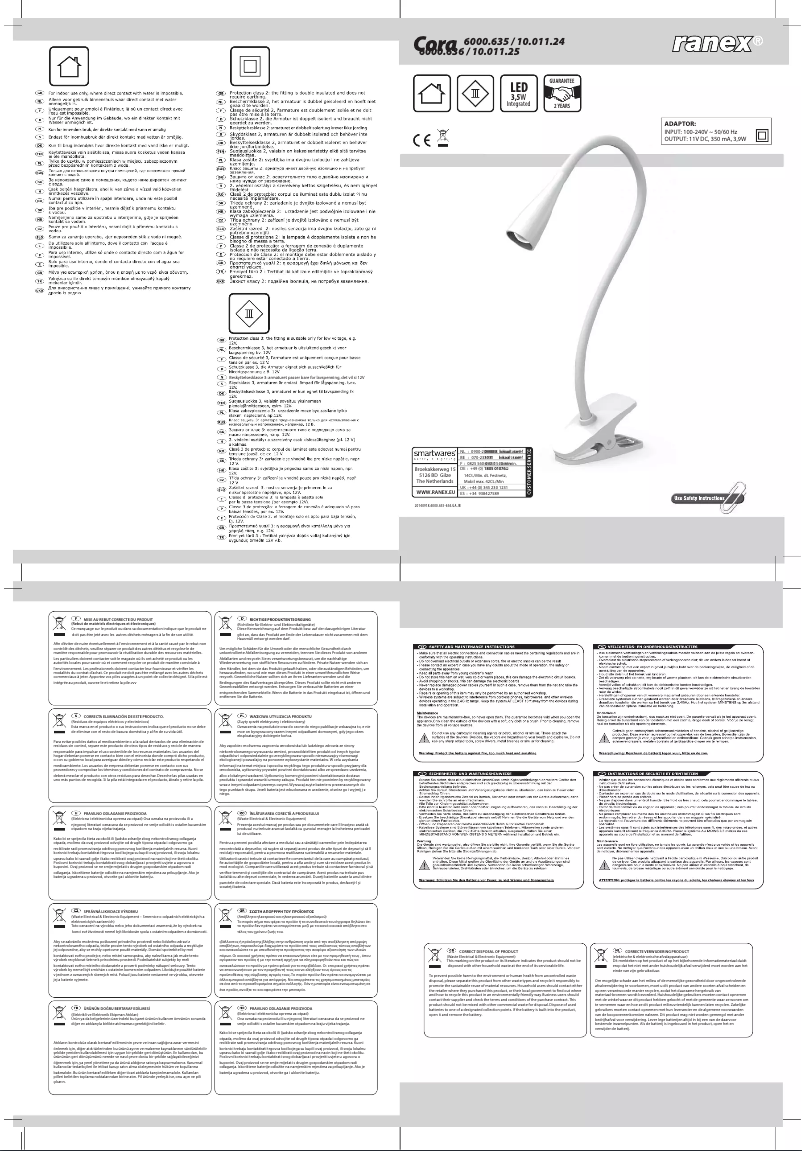 Page 1 de la notice Manuel utilisateur Ranex Swan