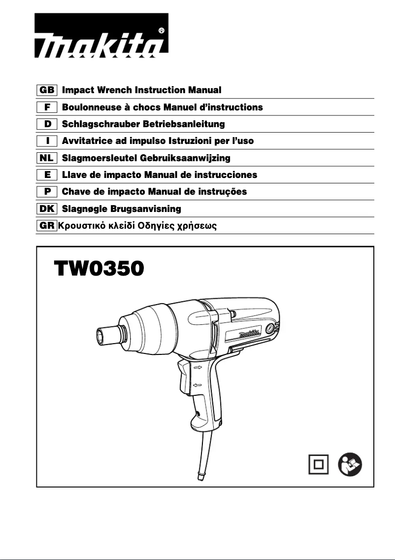 Page 1 de la notice Manuel utilisateur Makita TW0350