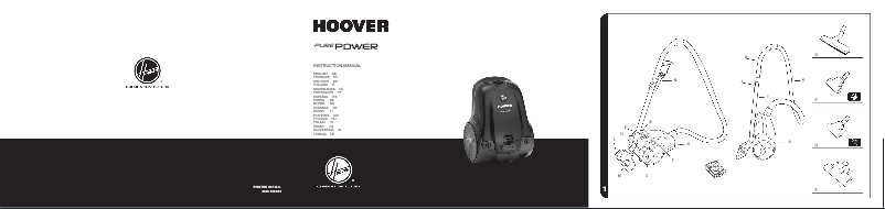 Page 1 de la notice Manuel utilisateur Hoover Purepower TPP 2210