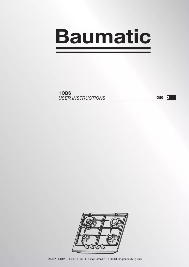 Page 1 de la notice Manuel utilisateur Baumatic BHIG750X
