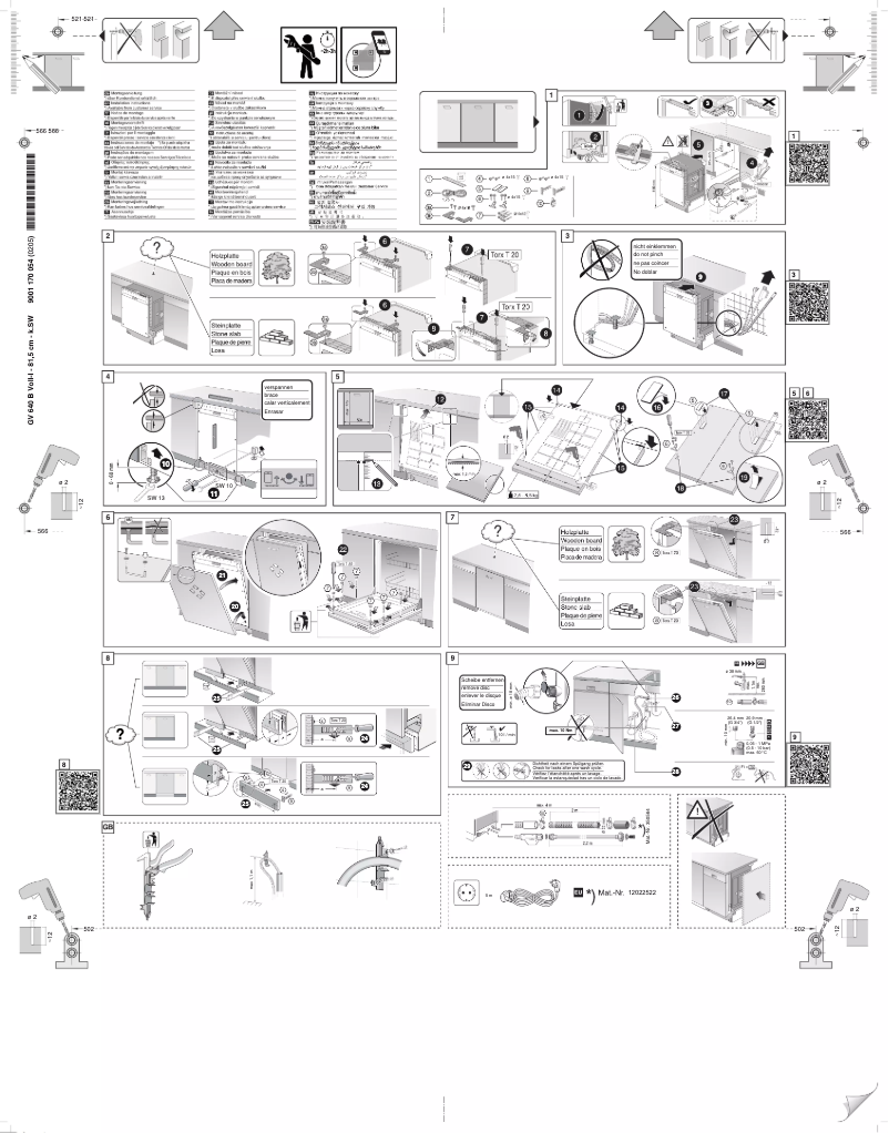 Page 1 de la notice Instructions / montage Siemens SN63HX12TE