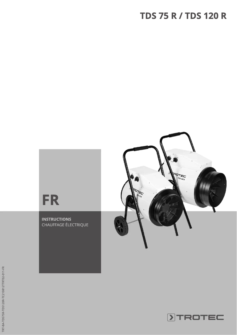 Page 1 de la notice Manuel utilisateur Trotec TDS 75 R