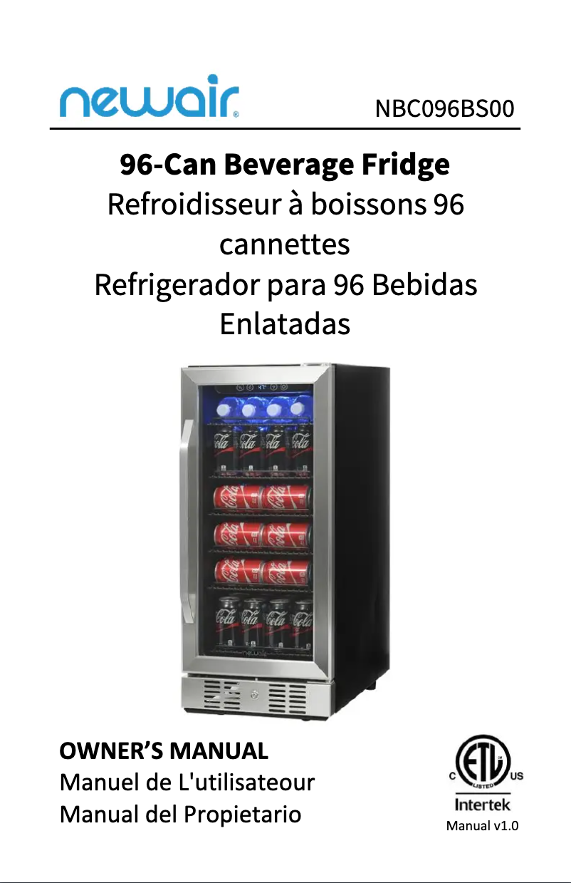 Página 1 del manual Manual de usuario NewAir NBC096BS00