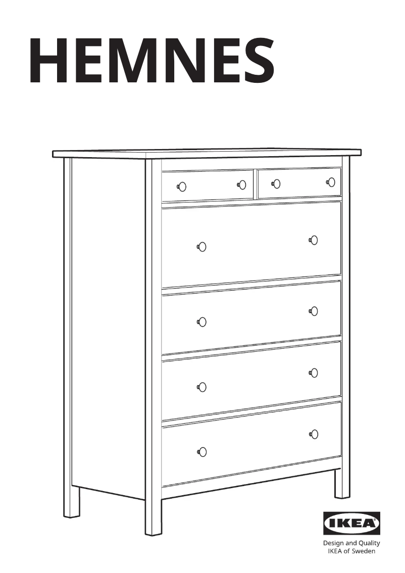 Page 1 de la notice Manuel utilisateur Ikea HEMNES 602.392.68