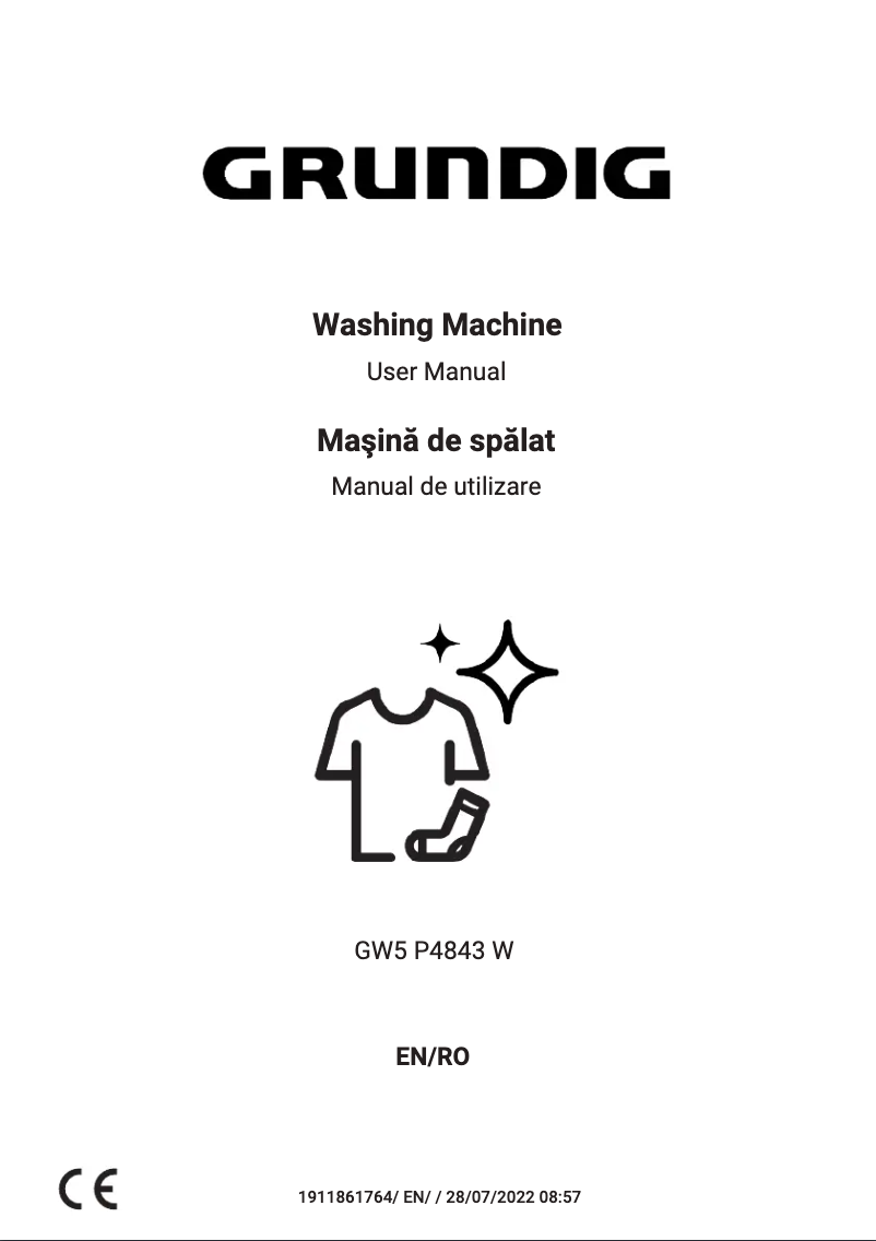 Page 1 de la notice Manuel utilisateur Grundig GW5P4843W