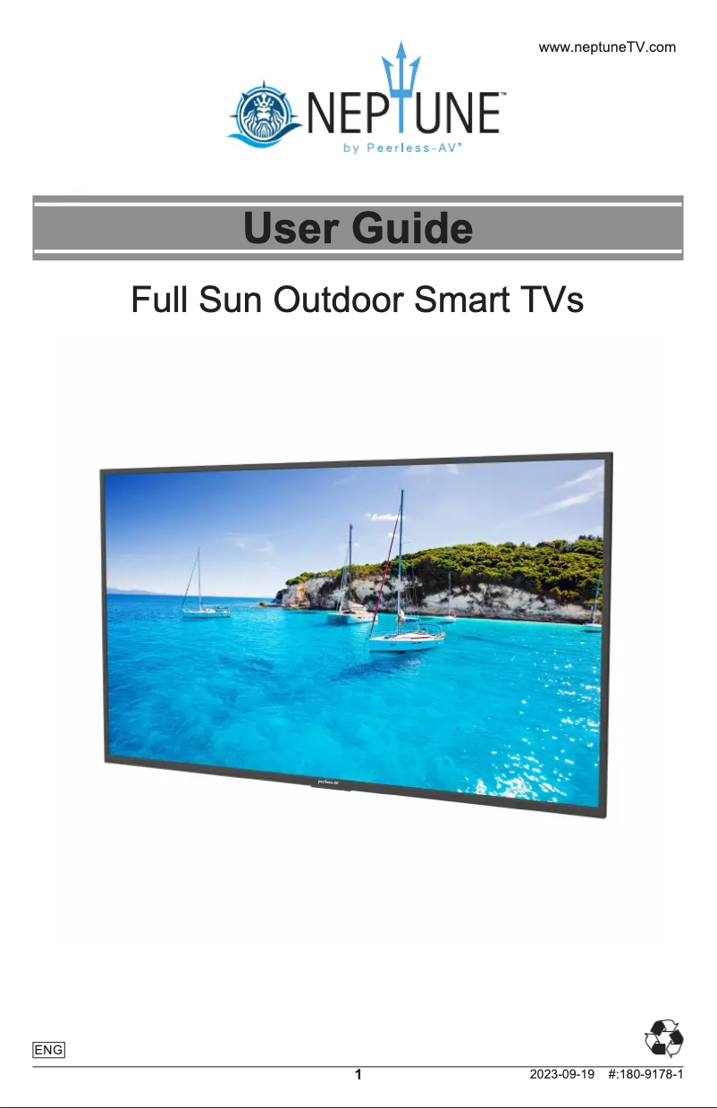 Page 1 de la notice Manuel utilisateur Peerless-AV Neptune NT554