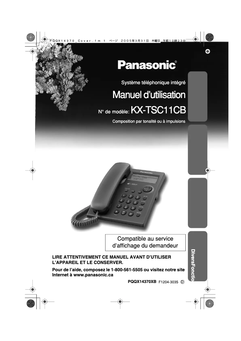 Página 1 del manual Manual de usuario Panasonic KX-TSC11