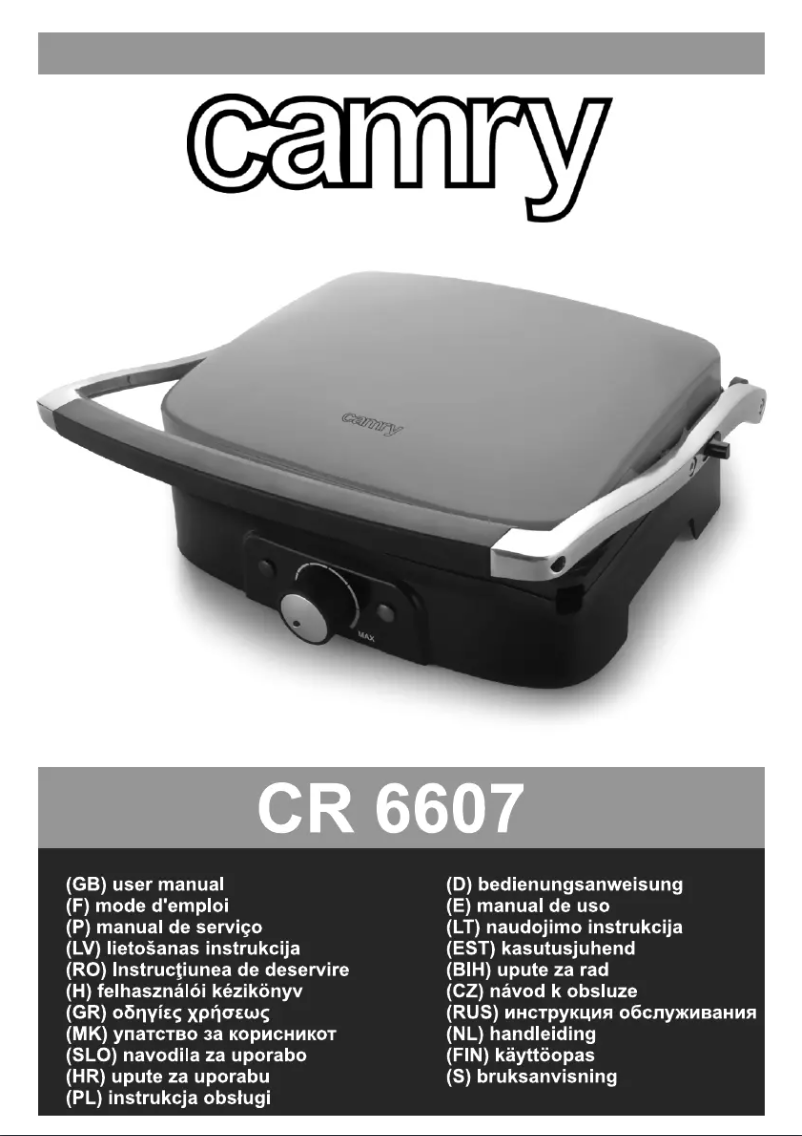 Page 1 de la notice Manuel utilisateur Camry CR 6607