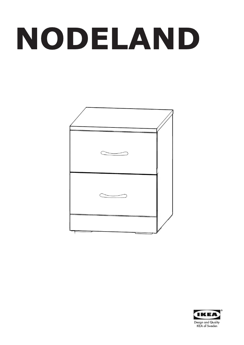 Page 1 de la notice Manuel utilisateur Ikea NODELAND 404.950.99
