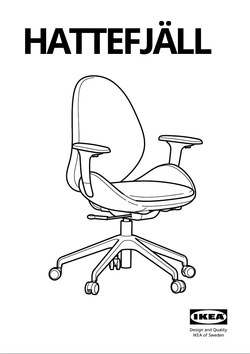 Page 1 de la notice Manuel utilisateur Ikea HATTEFJÄLL 705.329.53