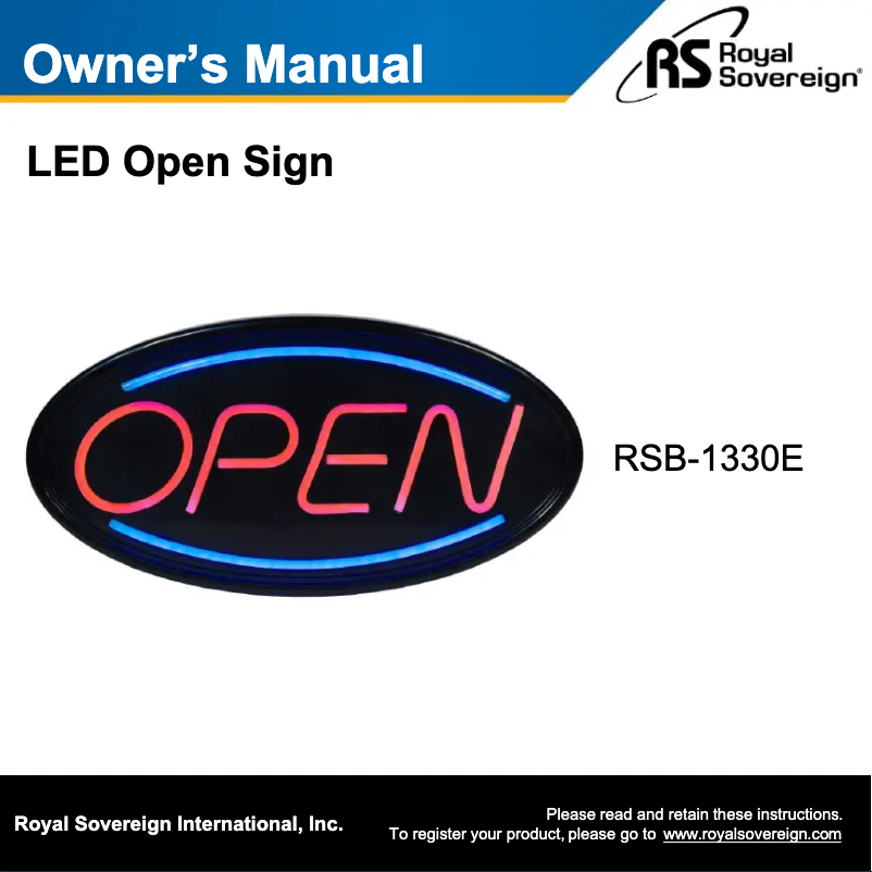 Page 1 de la notice Manuel utilisateur Royal Sovereign Melody X M-CR612