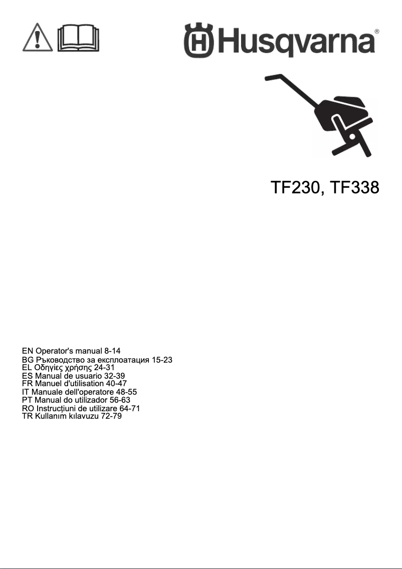 Page 1 of the manual User Manual Husqvarna TF 230