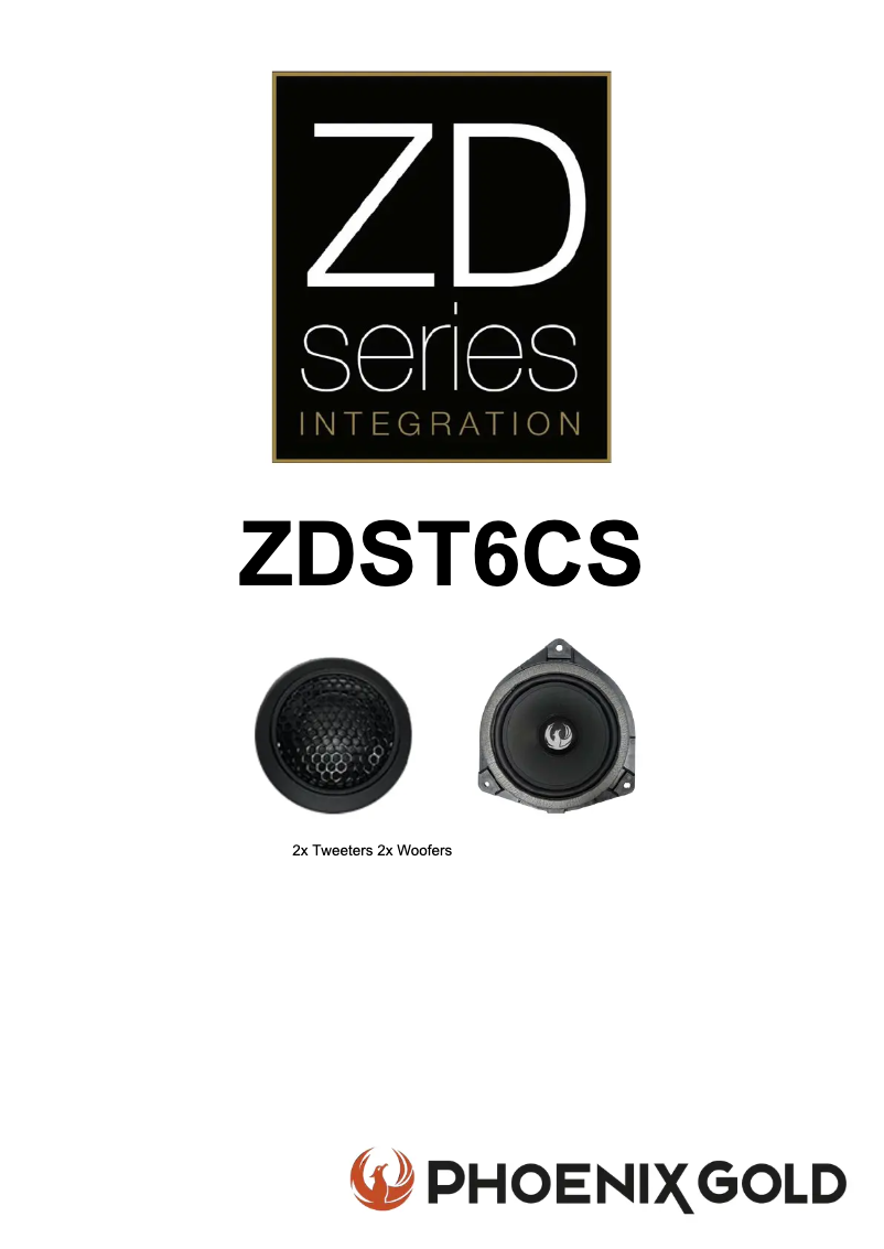 Page 1 de la notice Manuel utilisateur Phoenix Gold ZDST6CS