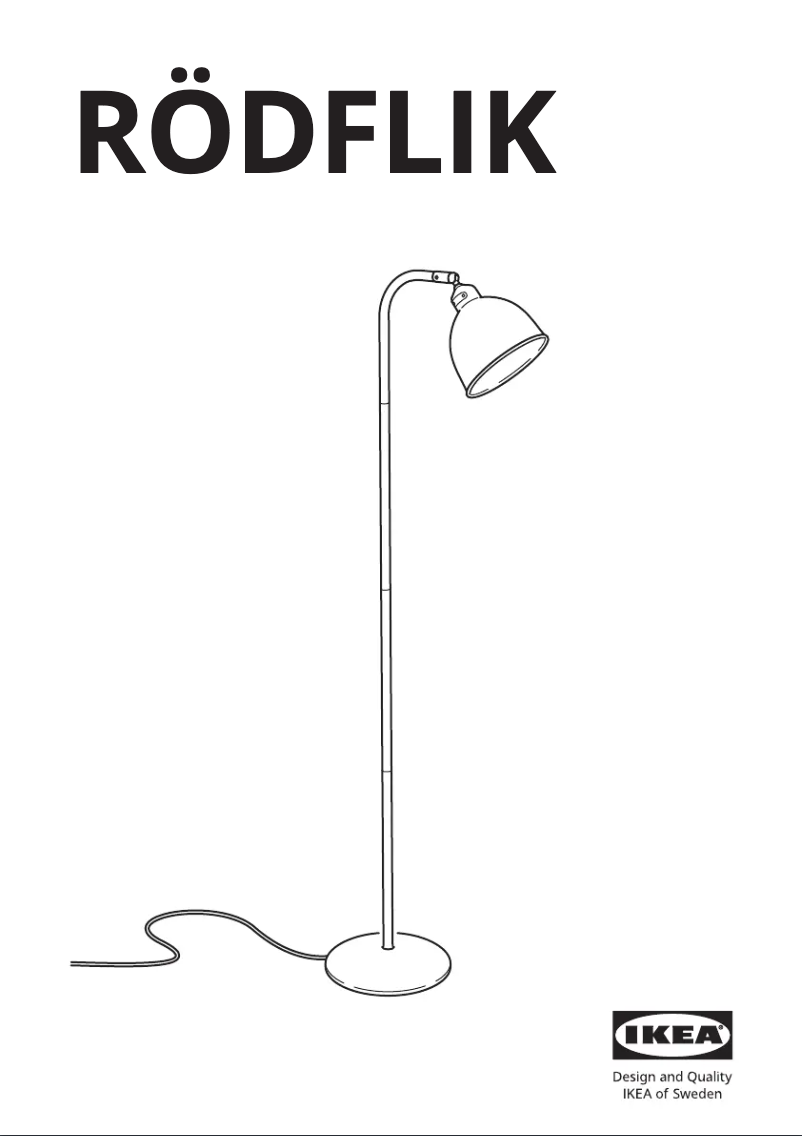 Page 1 de la notice Manuel utilisateur Ikea RÖDFLIK 505.635.68