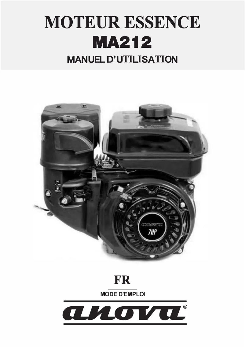 Page 1 de la notice Manuel utilisateur Anova MA212