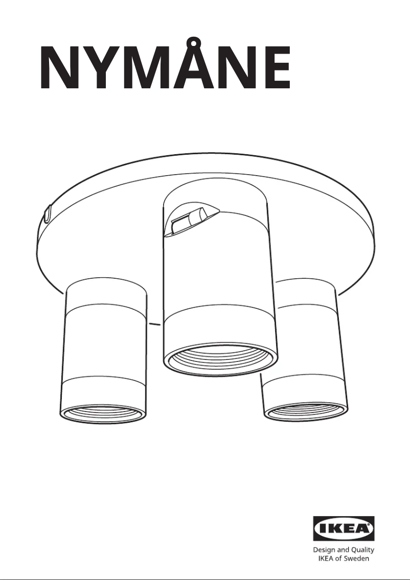 Page 1 de la notice Manuel utilisateur Ikea NYMÅNE 904.150.81