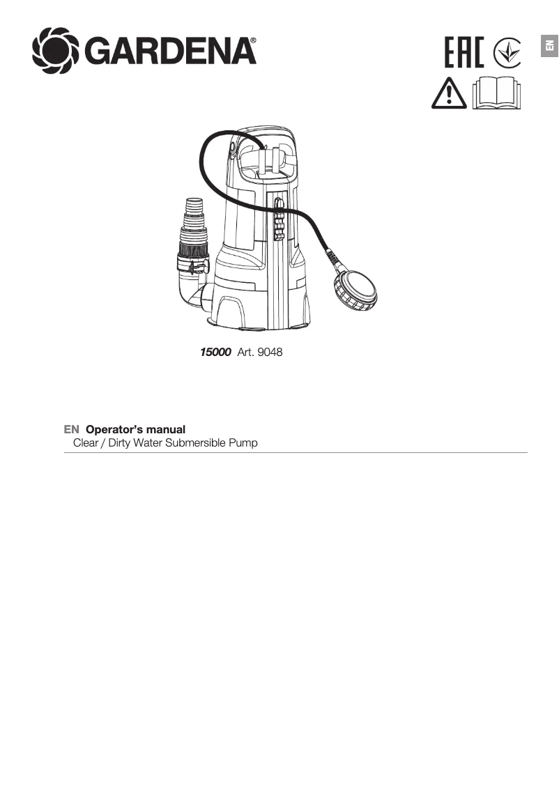 Page 1 de la notice Manuel utilisateur Gardena 15000