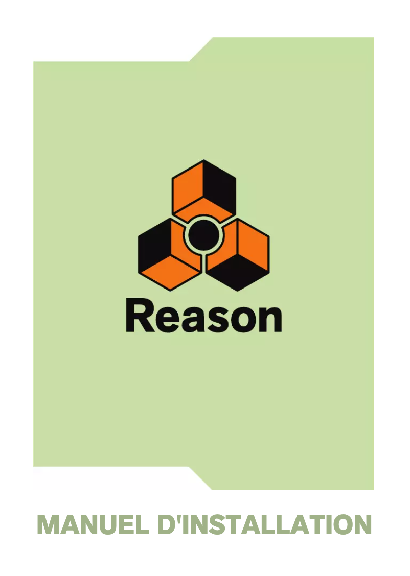 Page 1 de la notice Guide d'installation Propellerhead Reason 8.0